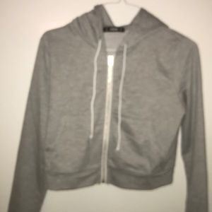 grey cropped sweater